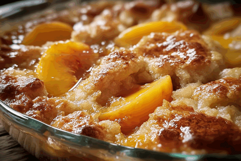 Old Time Oven Peach Cobbler