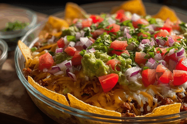 Taco Dip Recipe (Classic No-Bake Version)