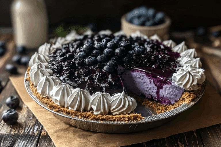 No-Bake Blueberry Pie