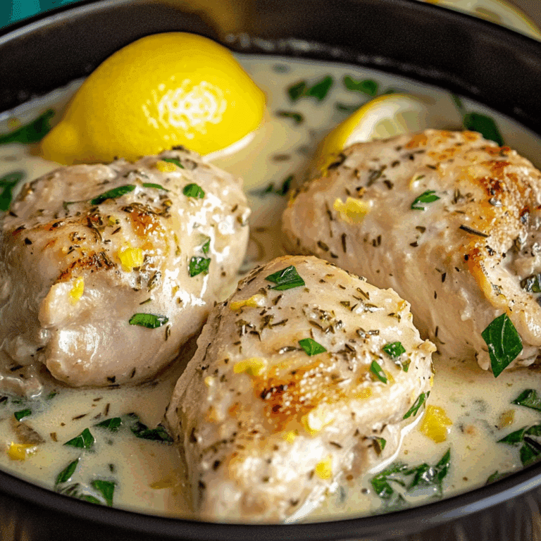 Slow Cooker Creamy Lemon Herb Chicken