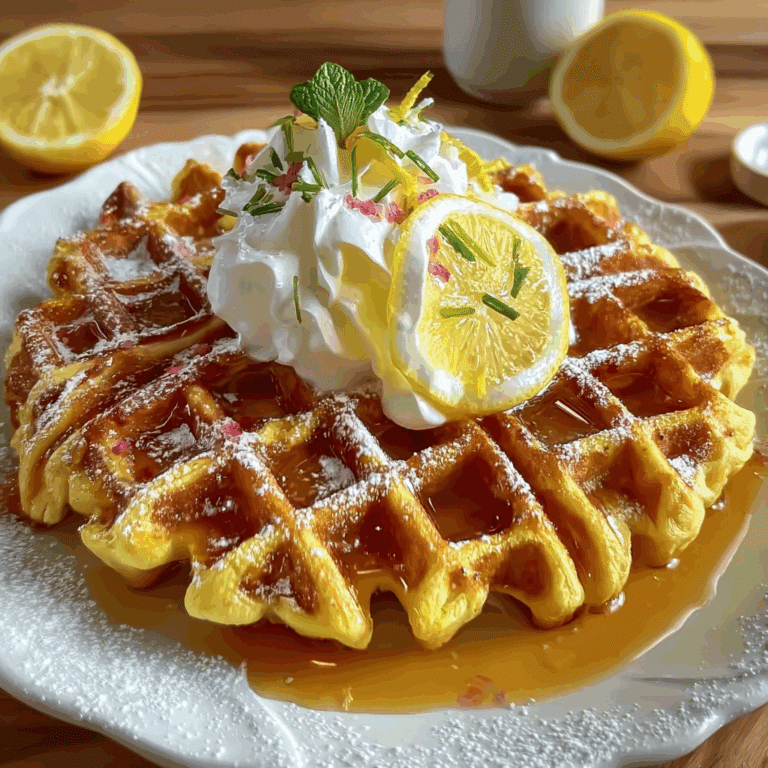 Lemon Pound Cake Waffles