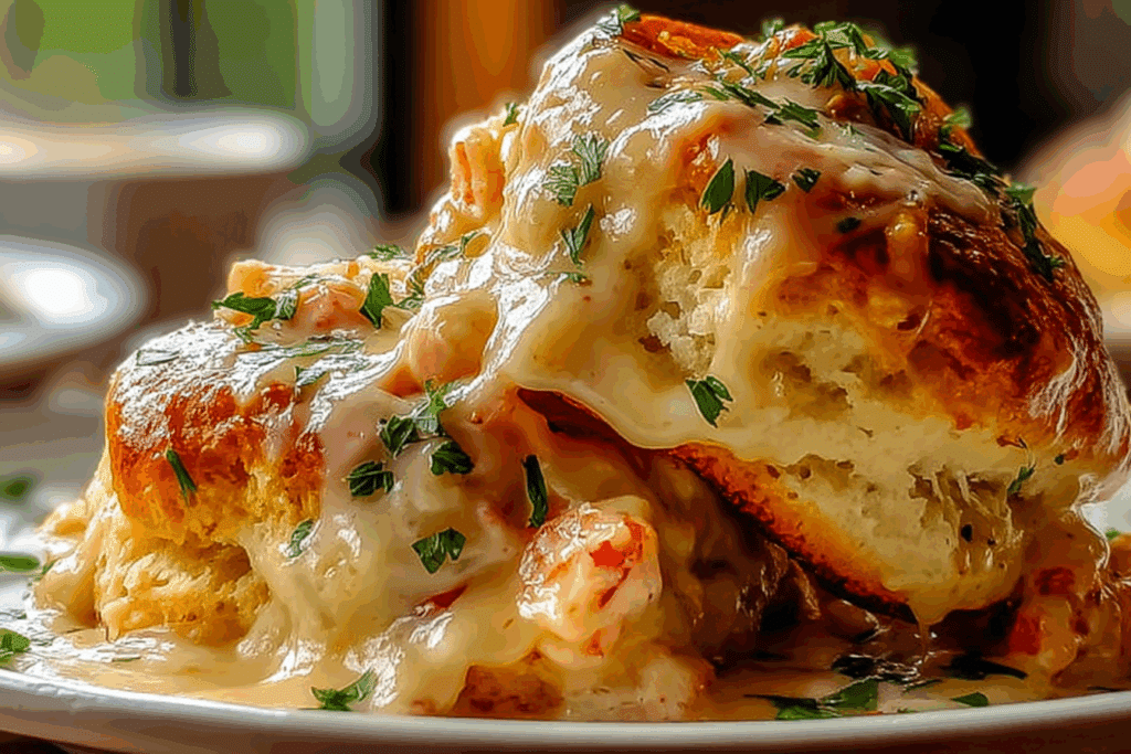 Shrimp and Crab Nacho Biscuit Melts