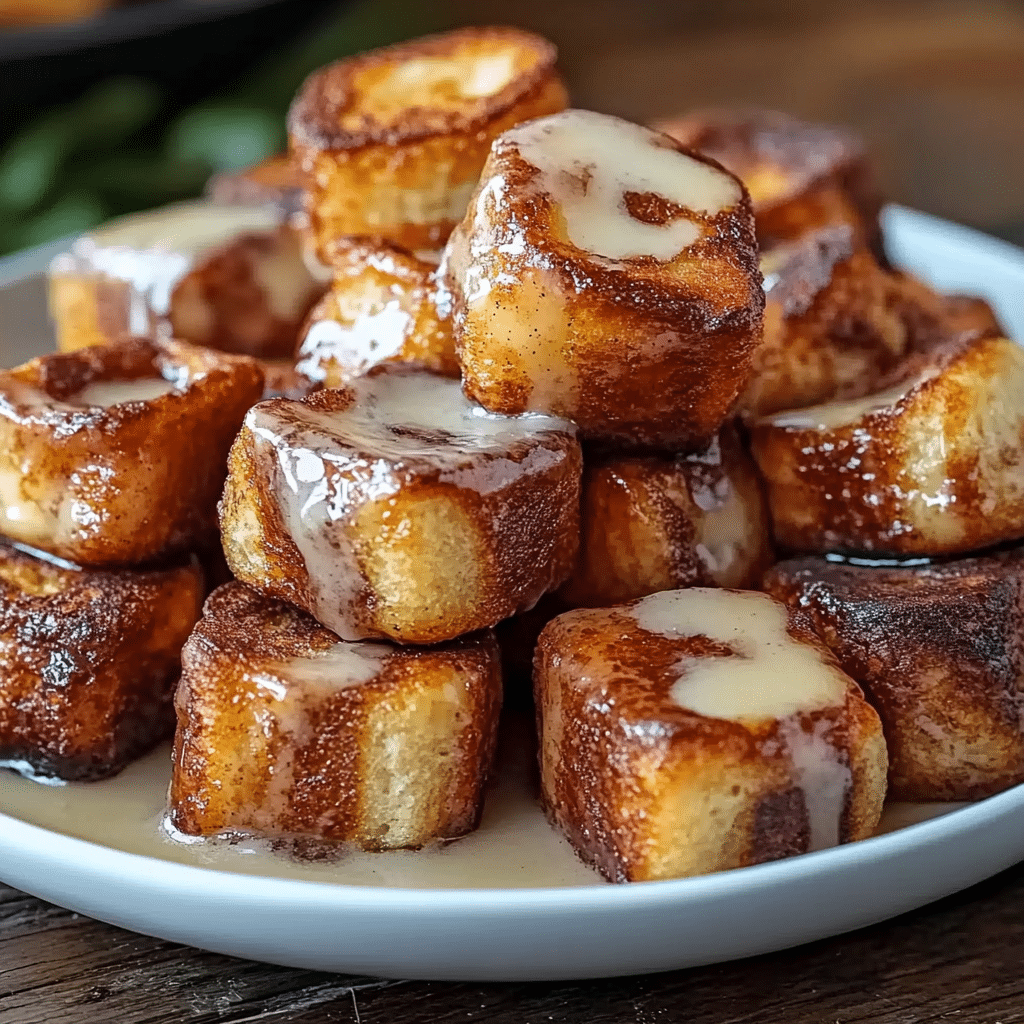 Cinnamon Roll French Toast Bites