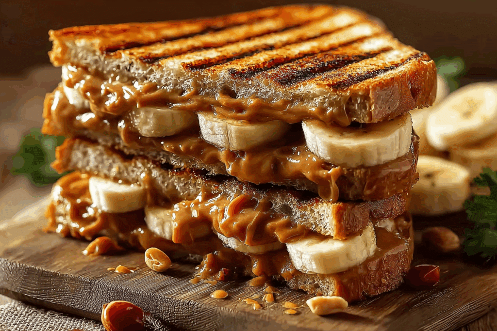 Grilled Peanut Butter Banana Sandwich