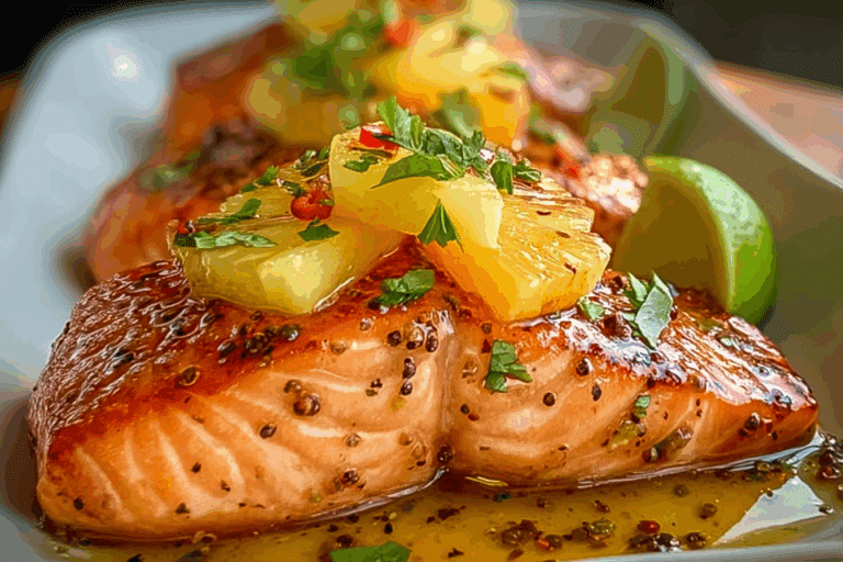 Honey Pineapple Salmon