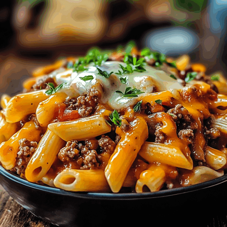 Sloppy Cheeseburger Pasta