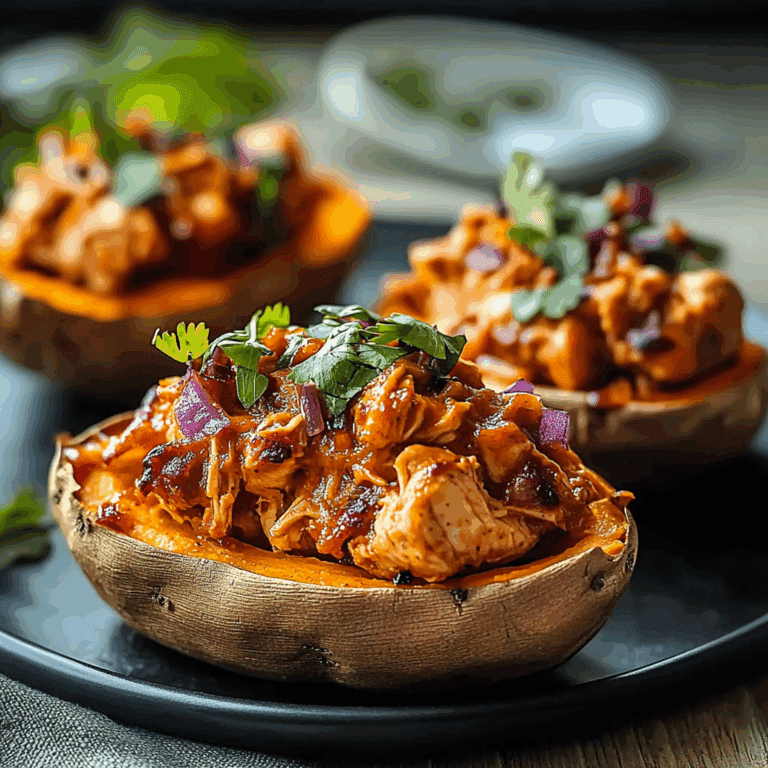 BBQ Chicken Stuffed Sweet Potatoes